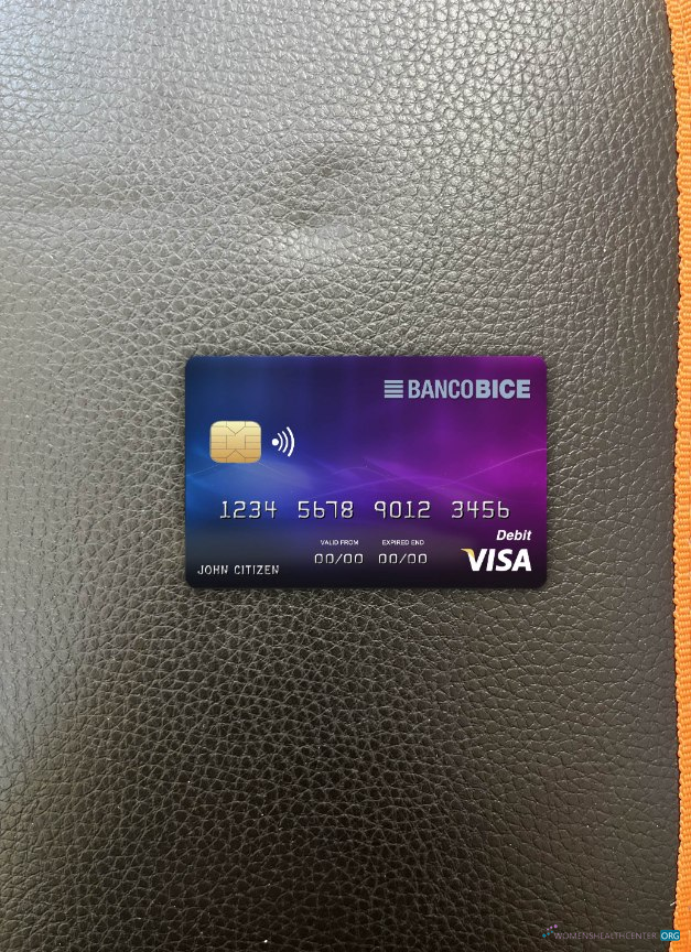 Download Chile BICE bank visa card photolook front Photoshop template